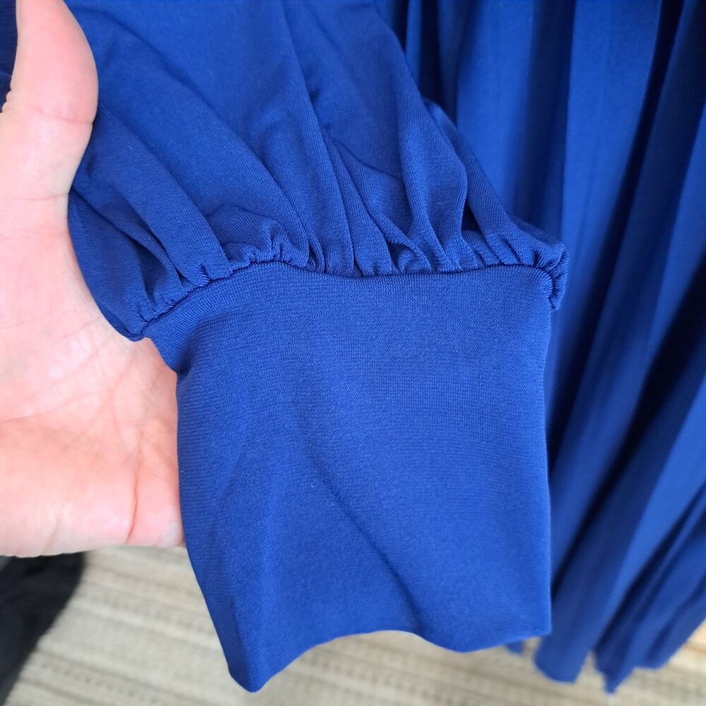 Eloquii Knot Front Pleated Skirt Midi Dress Plus Size 18 - Picture 3 of 5